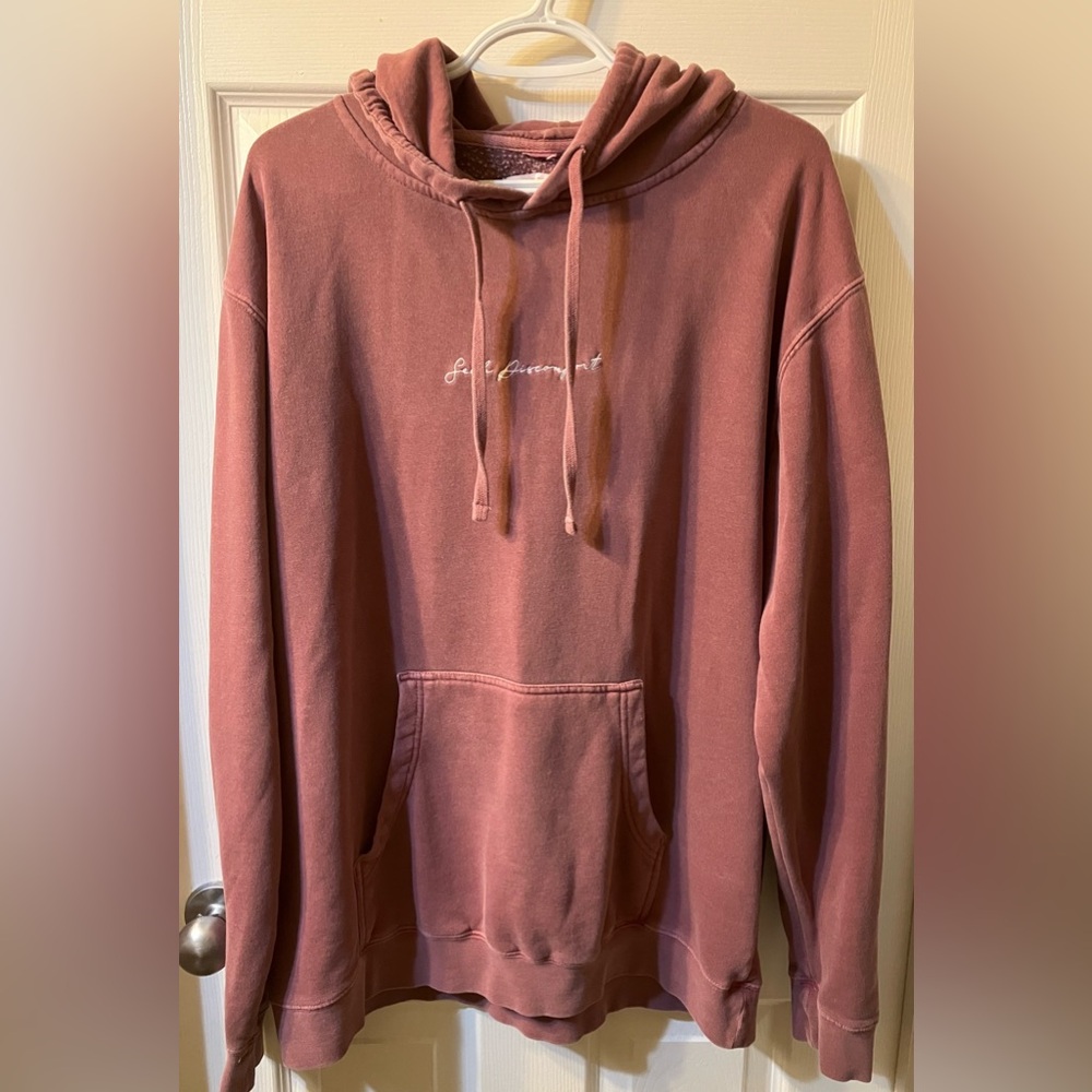 Seek discomfort. Men’s large pink hoodie. In great condition